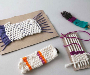 examples of simple yarn weaving 