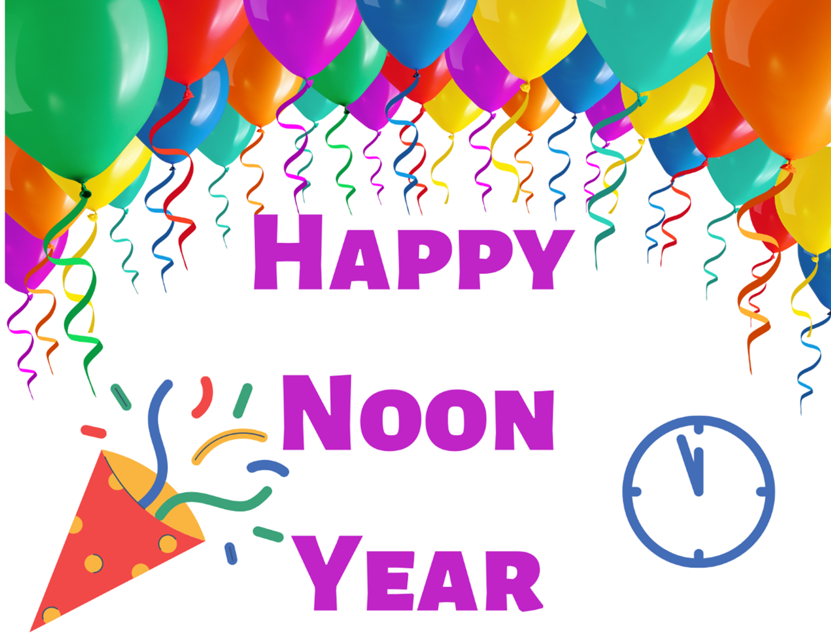 Happy Noon Year graphic