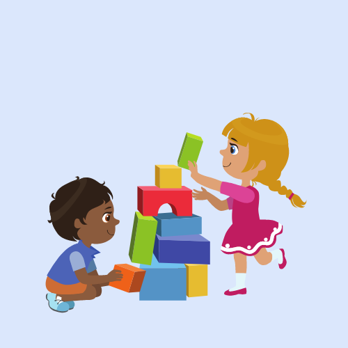 Illustration of children playing