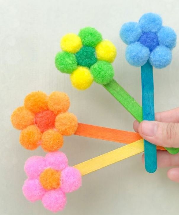 Popsicle Stick Flower Craft